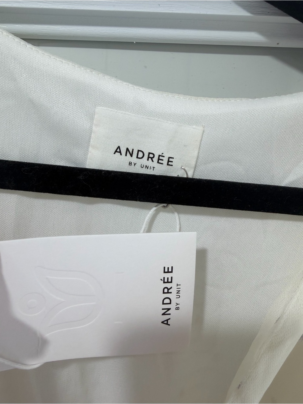 ANDREE BY UNIT Cream Tie-Front Ruffle Mini Dress - Picture 3 of 4